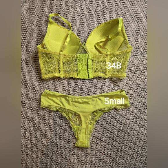 Women's 34B/S neon yellow set - Picture 2 of 2